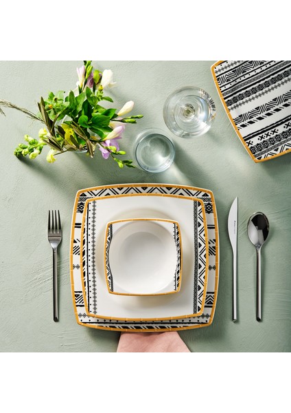Tribal 24 Parça 6 Kişilik Porselen Yemek Takımı
