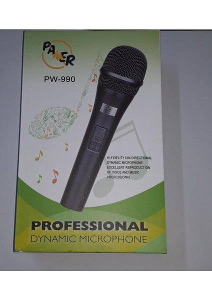 PW990 Kablolu Dynamik Mikrofon