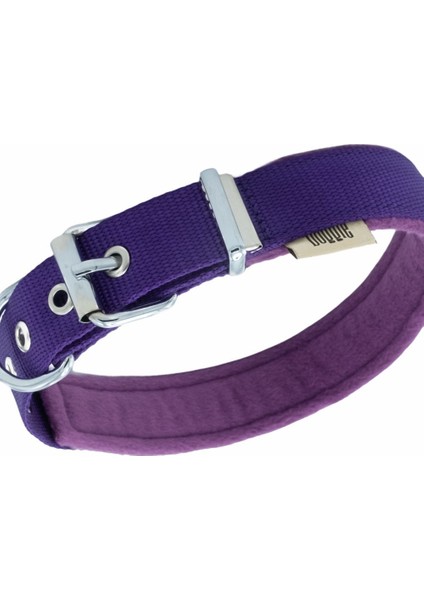 Polar Dokumadan El Yapımı Köpek Boyun Tasması 2X30-35CM Mor