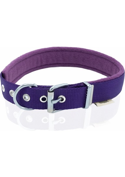 Polar Dokumadan El Yapımı Köpek Boyun Tasması 2X30-35CM Mor