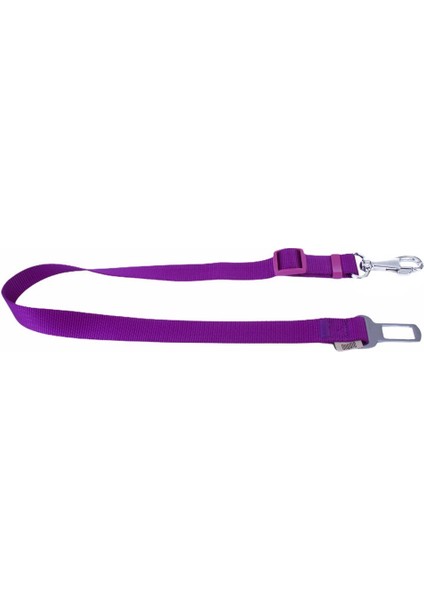 Dokumadan El Yapımı Köpek Için Emniyet Kemerli Bağlantı Aparatı 2,5X50-80CM Mor