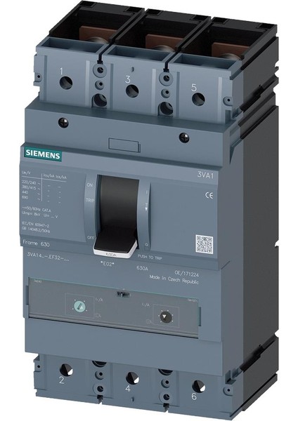 Sıemens 3VA1463-5EF32-0AA0 Kompakt Şalter 440-630A 3kutup