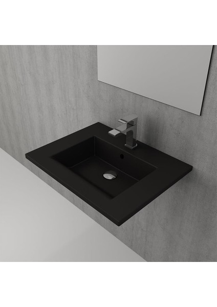 Bocchi Milano Etajerli Lavabo 60 Cm Mat Siyah 1161-004-0126