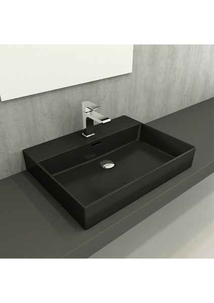 Bocchi Milano Lavabo 60 Cm Mat Siyah 1376-004-0126