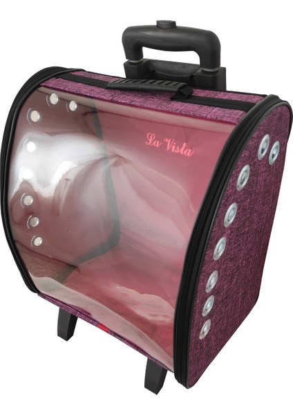 Pet Kale Valiz Kedi/köpek Taşıma Çantası Mor