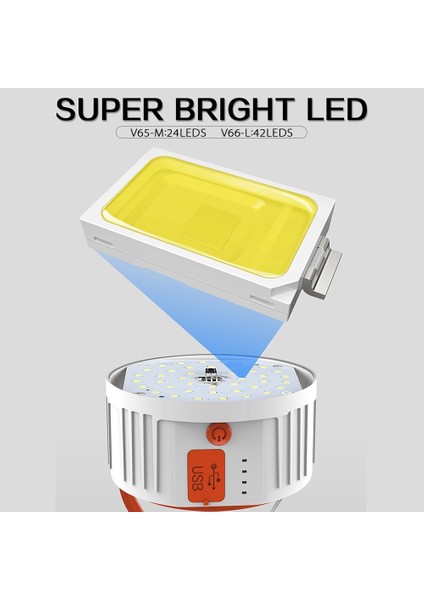 Güneş LED Ampul Işık Ev Acil Işık Mobil Gece Pazarı Lambası, Stil: V66 100W 42 LED 4 + Güç Çıkışı (Yurt Dışından)