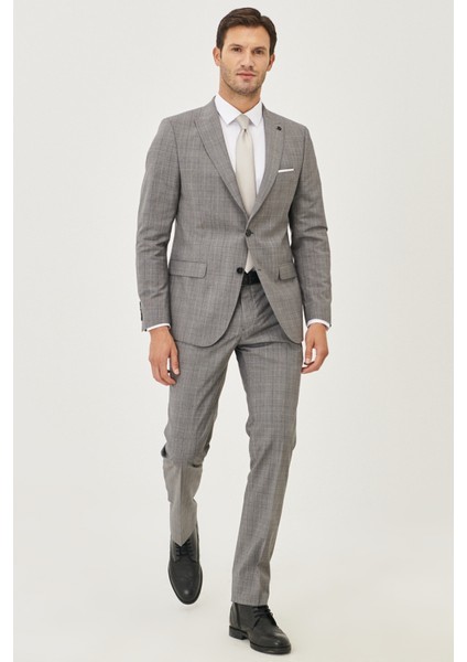 ALTINYILDIZ CLASSICS Erkek Gri Slim Fit Dar Kesim Takım Elbise fiyatları