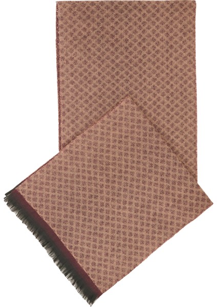 ALTINYILDIZ CLASSICS Erkek Bordo-kahverengi Desenli Örme Atkı