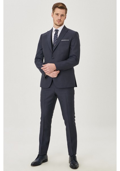 ALTINYILDIZ CLASSICS Erkek Antrasit Slim Fit Dar Kesim Yelekli Desenli Takım Elbise fiyatları