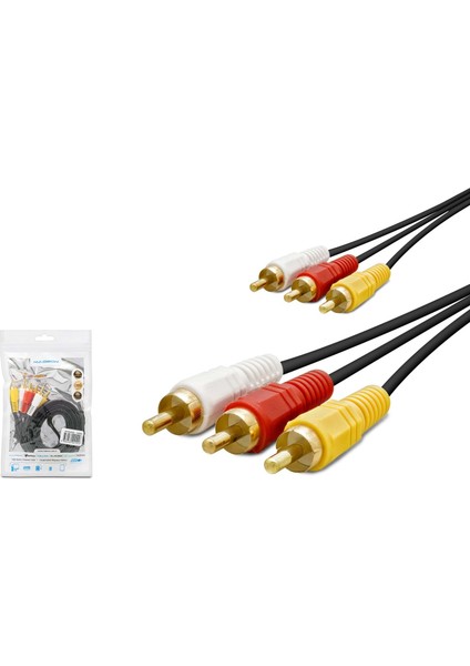 HDX1038(4592) Kablo 3rca To 3rca 1.5 mt