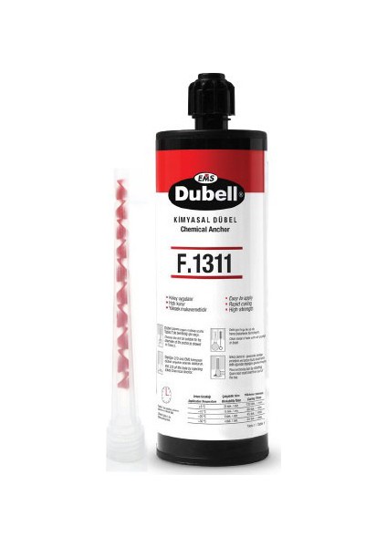 Ems F.1311 Epoksi Kimyasal Dübel 410 ml