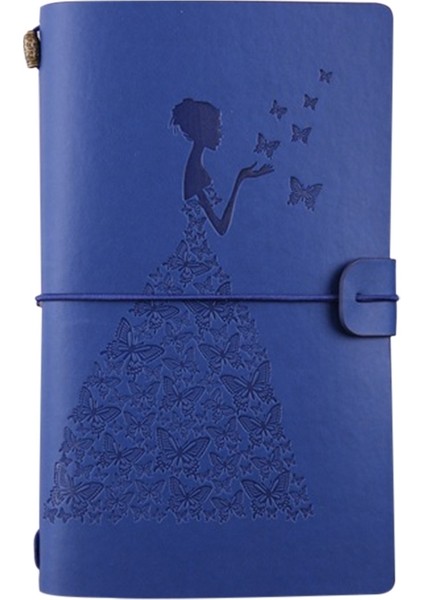 BSD020 Pretty Kelebek Lady Vintage Gezginler Dizüstü (Mavi) (Yurt Dışından)