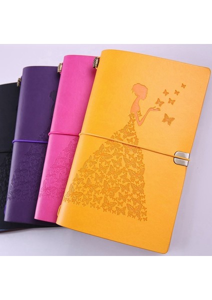 BSD020 Pretty Kelebek Lady Vintage Gezginler Dizüstü (Mavi) (Yurt Dışından)