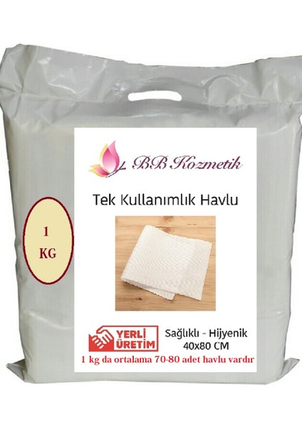 BB Kozmetik Tek Kullanımlık Havlu 40x80 cm 1 kg