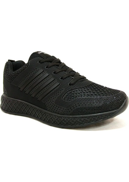 Siyah Sneakers Bağcıklı Spor Ayakkabı