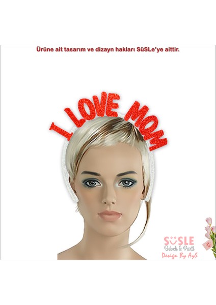 I Love Mom Taç - Kırmızı modelleri