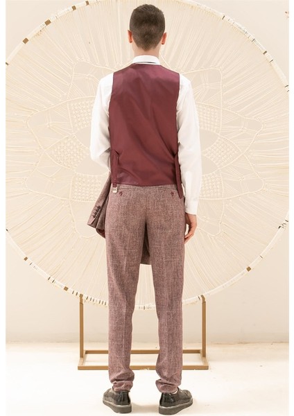 Erkek - Takım - Elbise - 6 Drop -Bordo - MDV102