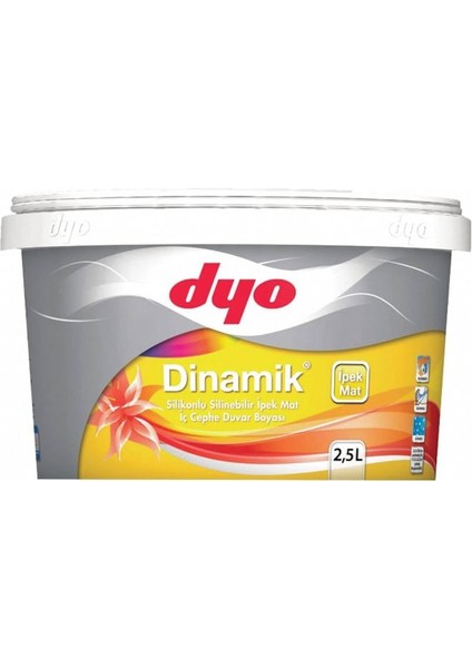 Dinamik Silikonlu Ipek Mat Iç Cephe Boyası 2,5lt #tümrenkler#