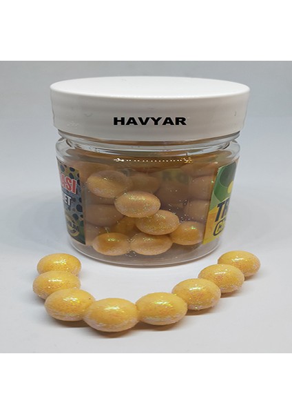 Renat Carp Somon Yumurtası Yüzen Alabalık Yemi Peynir Kokulu Simli 40 Adet