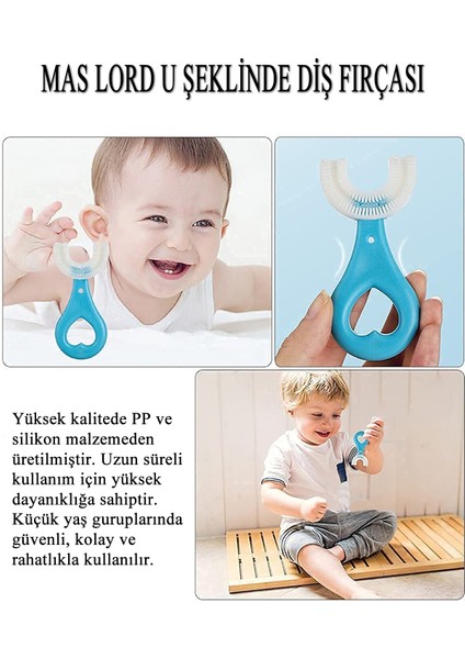 U Şekli Diş Fırçası Yeni Nesil Fırça Mavi (2-6 Yaş) indirimleri