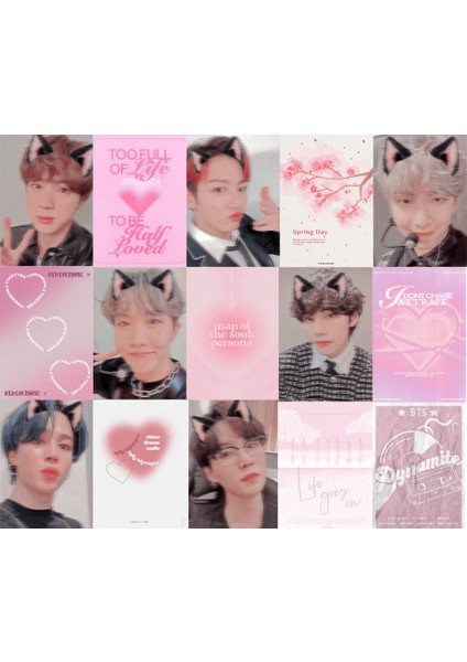 Bts Kpop Kawaii Angelcore Poster Duvar Kağıdı Seti