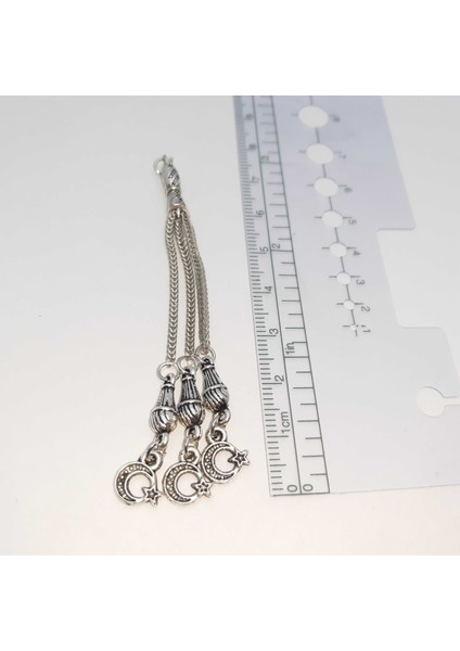 Gümüş Renk Metal Tesbih Püskülü Model 04