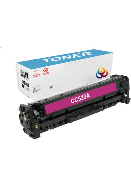 Hp 304A - CC532A - Hp Colorlaserjet CP2025DN Kırımızı Uyumlu Muadil Toner