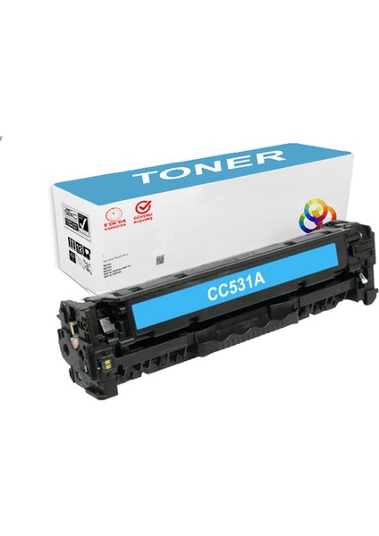 Hp 304A - CC531A - Hp Colorlaserjet CP2025X Mavi Uyumlu Muadil Toner