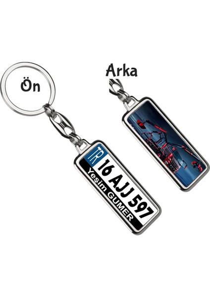 Kişiye Özel Fusa Vinç Ahtapot Logo Tema Plaka Anahtarlık