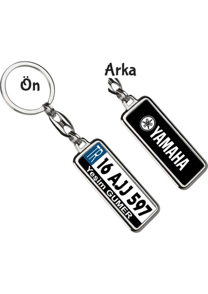 Kişiye Özel Yamaha Logo Tema Plaka Anahtarlık