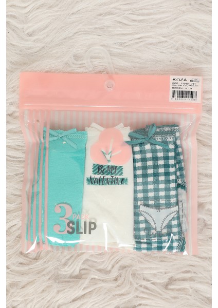 Renkli Kadın 3 Lü Renkli Slip Külot
