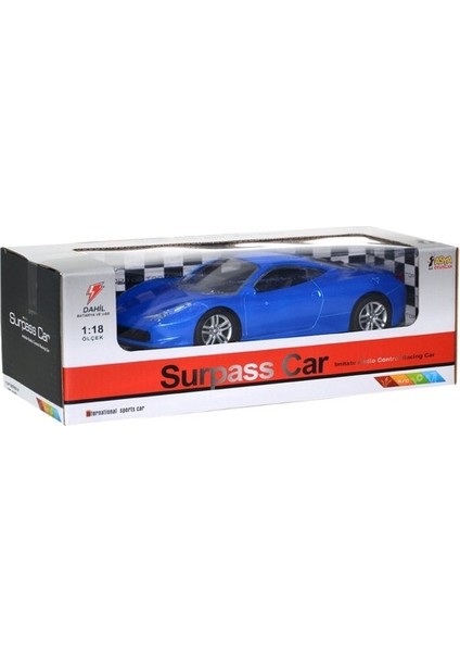 G2035 Surpass Car 1:18 Uzaktan Kumandalı Pilli Araba-Mavi