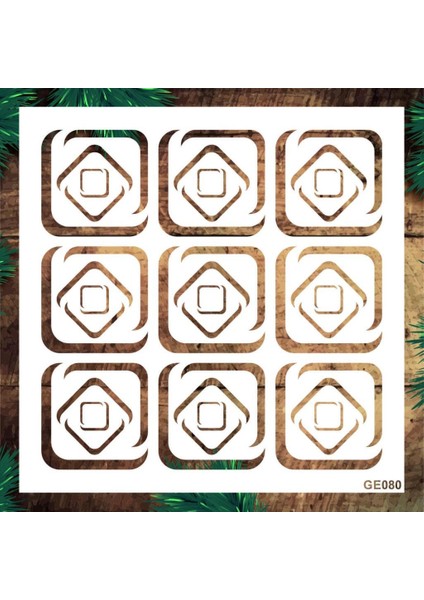 Geometrik Desenler Stencil Şablon (25X25) GE-080