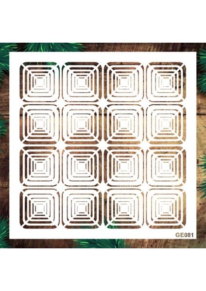 Geometrik Desenler Stencil Şablon (30X30) GE-081