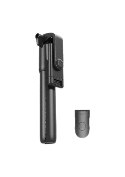 Ios ve Android Uyumlu Akıllı Telefon Için Kablosuz Bluetooth Özellikli Katlanabilir Mini Selfie Çubuğu - Siyah (Yurt Dışından)