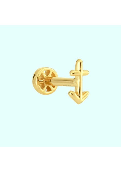 Altın Çapa Tragus Piercing 14 Ayar