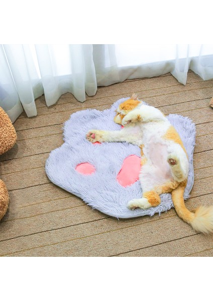 TG-PB0102 Sevimli Paw Şekli Peluş Pet Pad Yumuşak Sıcak Köpek Kedi Dinlenme Uyku Pedi Paspası - Gri (Yurt Dışından) fiyatları