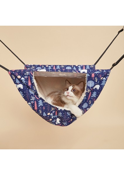 TG210700229 Kedi Kafesi Hamak Asılı Yumuşak Çift Katmanlı Pet Yatak Yürüyüş Gelincik Yavru Pet Hamak (Yurt Dışından)
