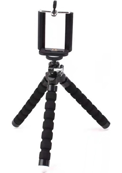 Esnek Süngerli Ahtapot Mini Tripod - Siyah (Yurt Dışından)