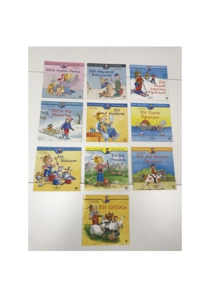 Elif Serisi Set 5: Elif'in Kostüm Partisi - Elif Hayvanat Bahçesinde - Elif Kayak Yapmayı Öğreniyor - Elif'in Kış Macerası - Elif Kuaförde - Elif Yüzme Öğreniyor - Liane Schneider - 10' Lu