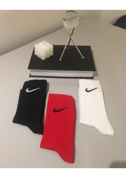 3'lü Pamuklu Kolej Çorap