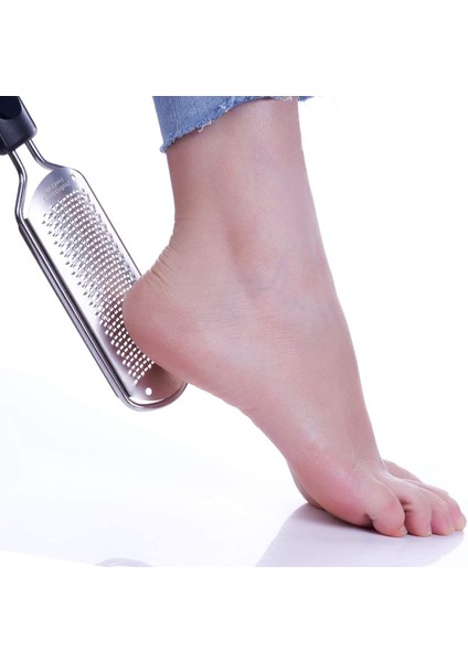 Paslanmaz Çelik Profesyonel Topuk Rendesi Törpü 28 Cm Ergonomik Kaymaz Sap ile indirimleri