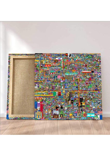 Piksel Savaşları Reddit R/place Kanvas Tablo 2022 modelleri