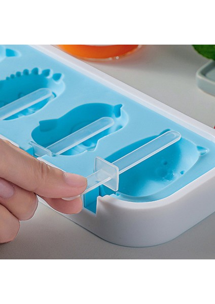 Dondurma Kalıp Yapışmaz 4 Kaviteler Silikon Dıy Karikatür Popsicle Kalıp (Yurt Dışından) fiyatları