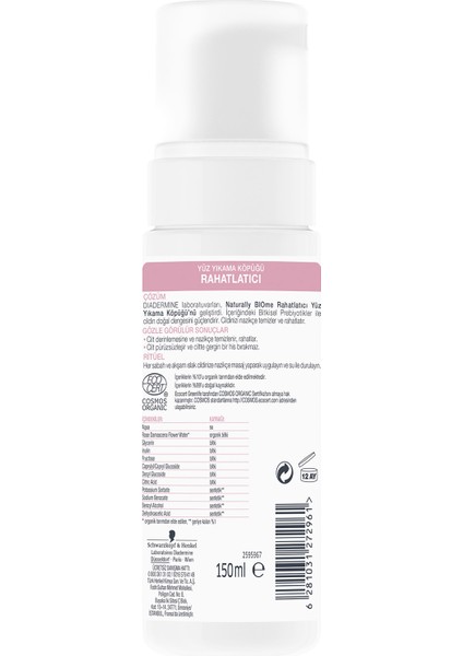 Naturally Bio Me Rahatlatıcı Yüz Yıkama Köpüğü 150 ML