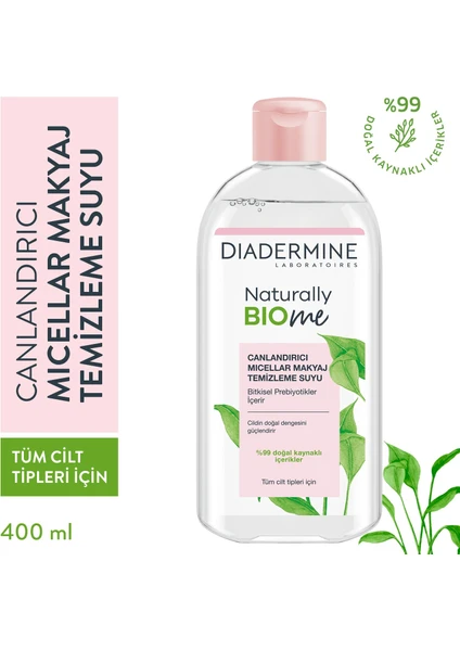 Naturally Bio Me Canlandırıcı Micellar Makyaj Temizleme Suyu 400 ML