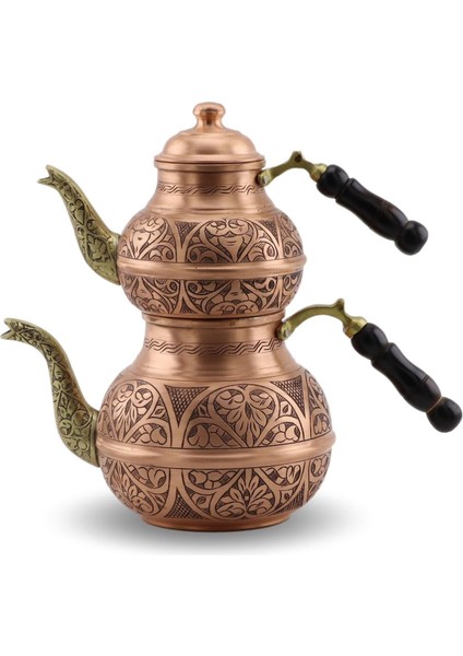 Bakır Çaydanlık 1,2 mm Kalın Keski İşleme