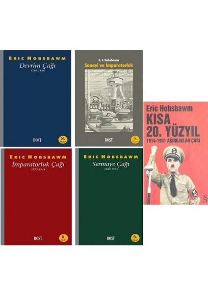 Imparatorluk Çağı - Sermaye Çağı - Devrim Çağı - Kısa 20. Yüzyıl - Sanayi ve Imparatorluk / 5 Kitap Set - Eric J. Hobsbawm