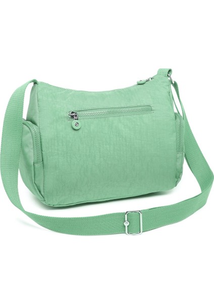 Krinkıl Kumaş Su Geçirmez Kadın Çapraz Çanta BC 1115 - Açık Yeşil