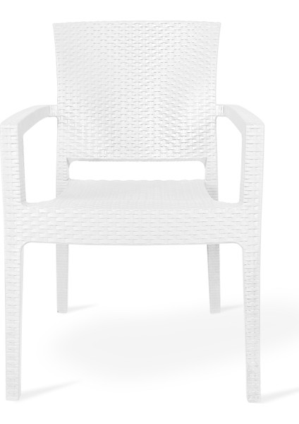 Rattan Masa Takımı 90x150 Camsız Masa 6 Kişilik Sandalye Seti Bahçe Balkon Teras Takımı